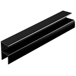 Profil aluminiu tip maner Y, aluminiu, negru mat, fara perie, 2.5 m