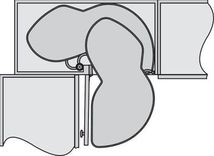 Set talere, Kesseböhmer LeMans, extensie rotativă pentru dulapul de colţ cu carusel