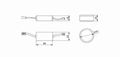 Intrerupator touch wireless, banda LED, dimabil, negru mat