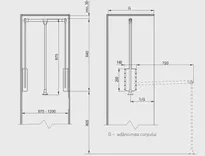 Lift haine reglabil 875-1200 mm, 8 kg, antracit