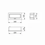 Priza incorporabila in blat SOFT 3 x Schuko, cablu 1.5 m inclus, negru mat